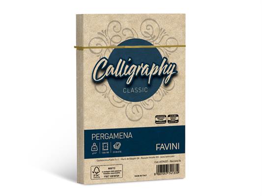 Busta Calligrafica Pergamena 12x18 90gr. 25pz. - Nocciola