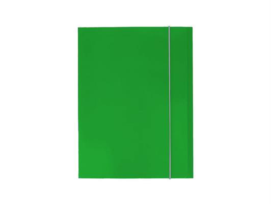 Cartella A4 3 lembi con elastico verde