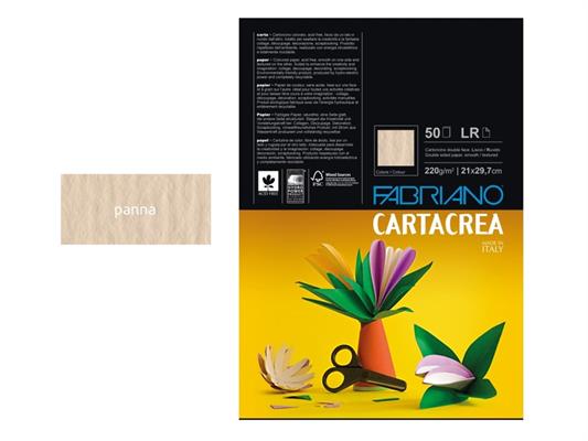 Cartacrea Liscio/Ruvido A4 220gr. 50 fogli - Panna