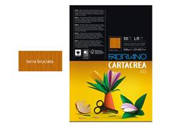 Cartacrea Liscio/Ruvido A4 220gr. 50 fogli - Terra bruciata