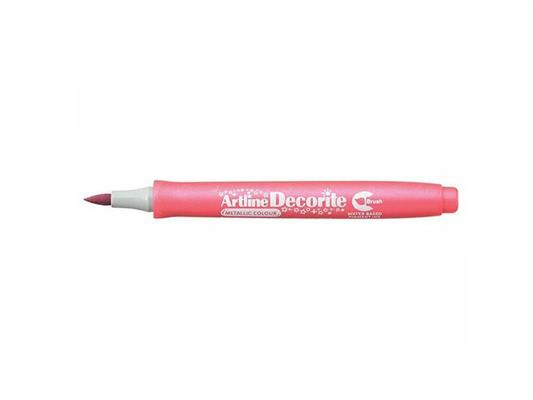 Marker Decorite Punta Brush - Rosa Metal