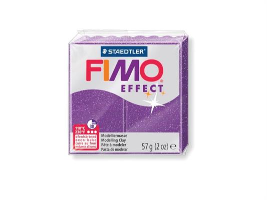 Panetto Fimo Effect 57gr. - Viola glitterato