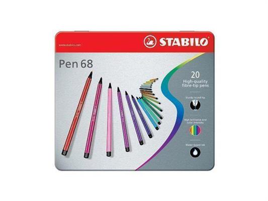 STABILO PEN 68 PZ.20 ASS. SC.METALLO POS.137