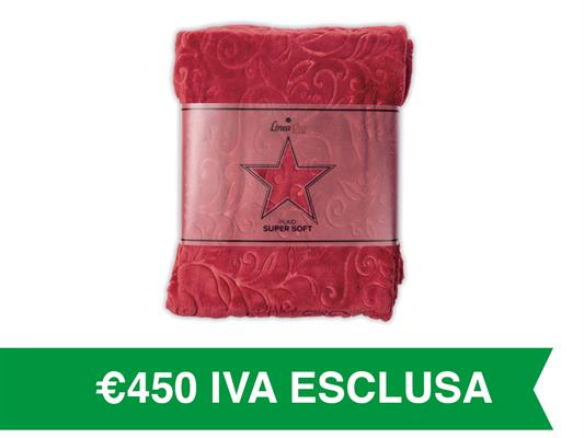 Plaid ecopelliccia Jacquard 130x160 Rosso