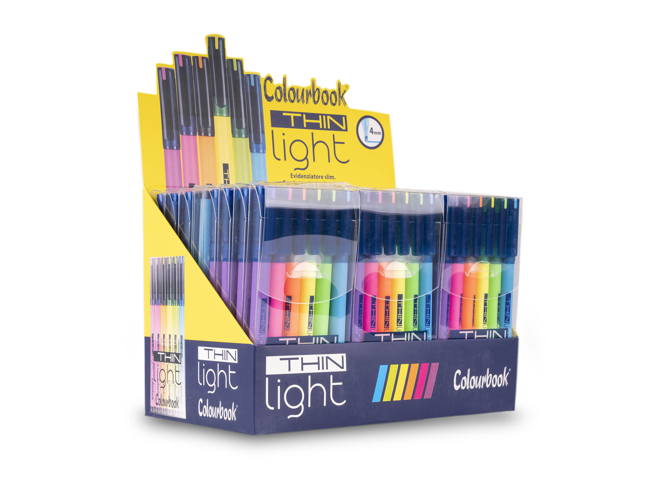 Evidenziatore Iris Thin Light Fluo 6pz. in espositore 24pz. - Evidenziatori  - Lagicart