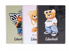 Quaderno A4 spiralato Funny and bears Colourbook - 5mm