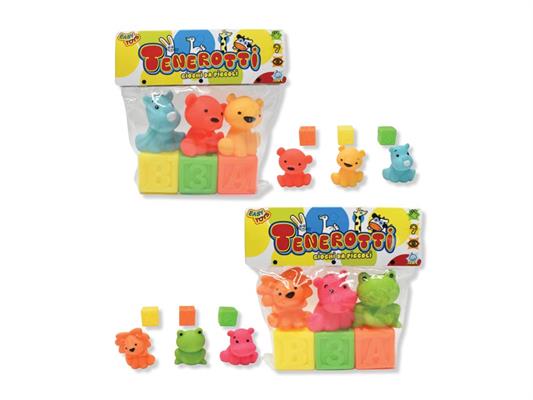 Tenerotti cubi e animali 6pz. assortiti