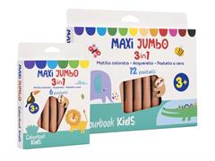 Espositore 12 astucci pastelli Maxi Jumbo Colourbook Kids