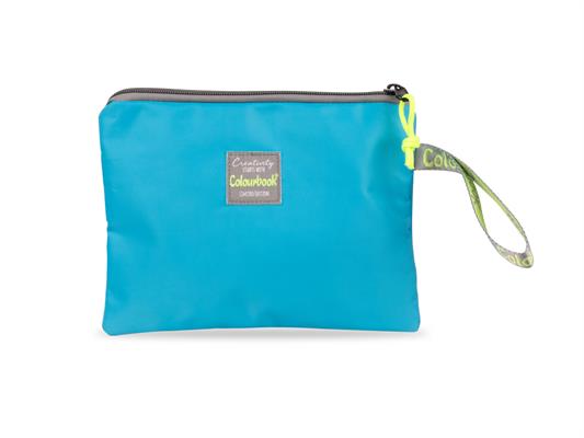 Pochette Satin - Cyan