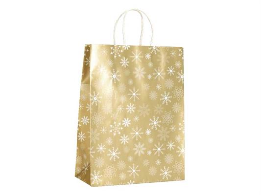 Eco bags Noel oro large 27x12x36