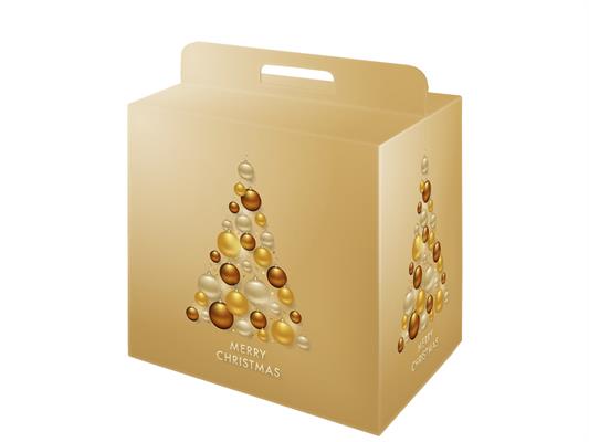 Porta panettone + bottiglia 31,2x23,2x35,7 - Oro