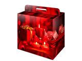 Porta panettone + bottiglia 31,2x23,2x35,7 - Rosso