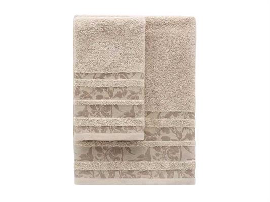 Set spugna Jacquard 2pz - Beige