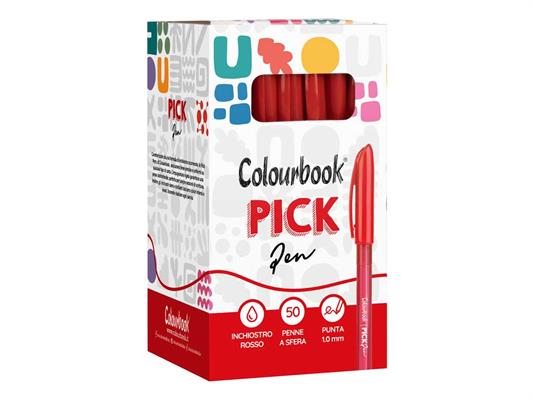 Penna Pick Colourbook 50pz - Rosso