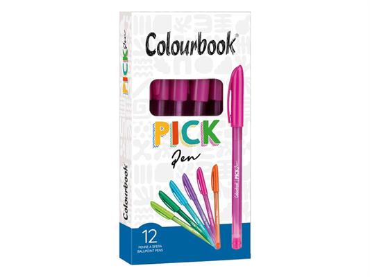 Penna Pick Colourbook 12pz - Rosa