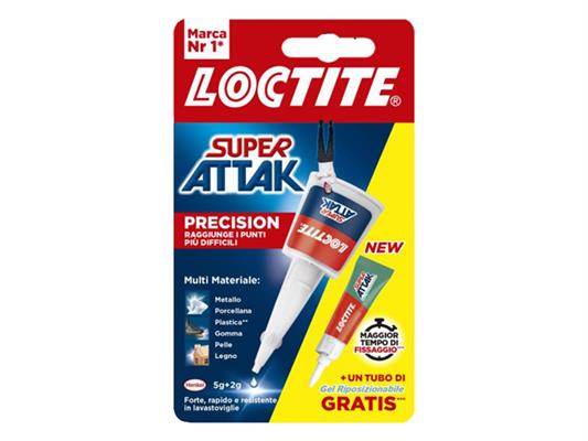 Colla Super Attak 5g + 2g gel riposizionabile